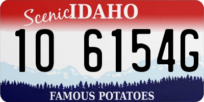 ID license plate 1O6154G