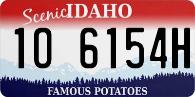 ID license plate 1O6154H