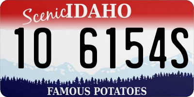ID license plate 1O6154S