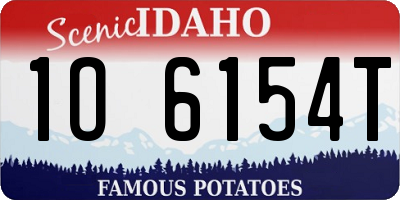 ID license plate 1O6154T