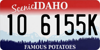 ID license plate 1O6155K