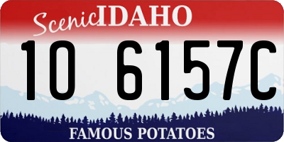 ID license plate 1O6157C