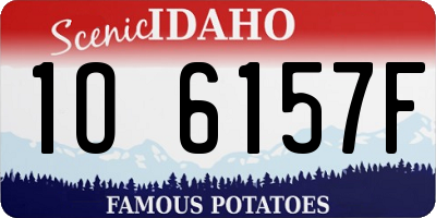 ID license plate 1O6157F