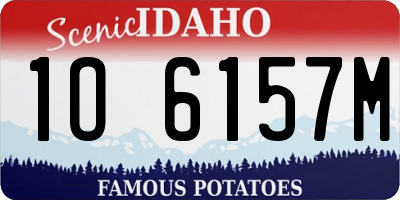 ID license plate 1O6157M