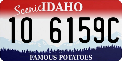 ID license plate 1O6159C