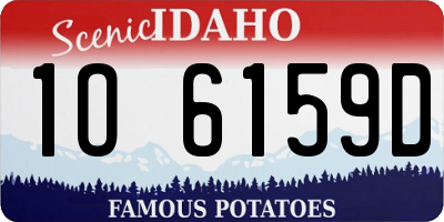 ID license plate 1O6159D