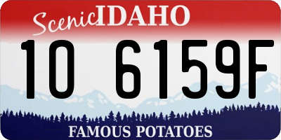 ID license plate 1O6159F