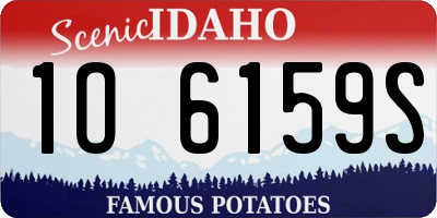 ID license plate 1O6159S