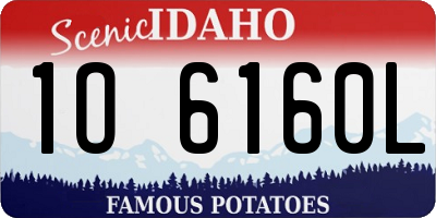 ID license plate 1O6160L