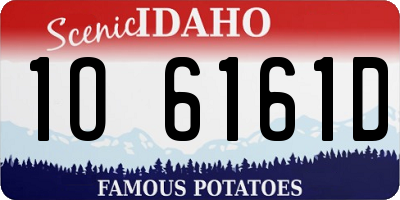 ID license plate 1O6161D