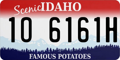 ID license plate 1O6161H