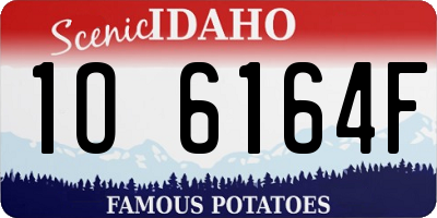 ID license plate 1O6164F