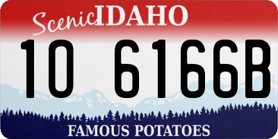 ID license plate 1O6166B