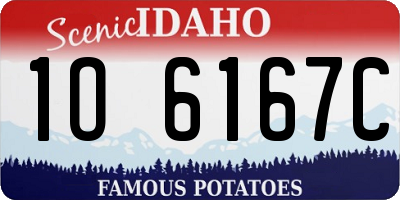 ID license plate 1O6167C