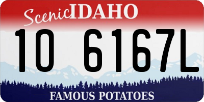 ID license plate 1O6167L