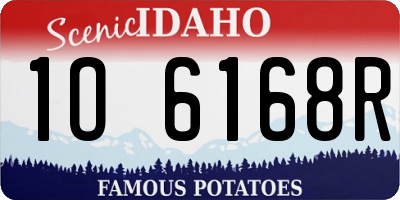 ID license plate 1O6168R