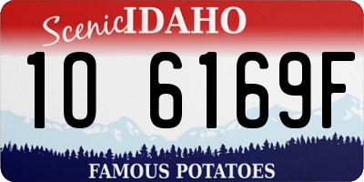 ID license plate 1O6169F
