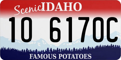ID license plate 1O6170C