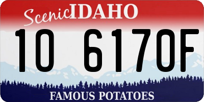 ID license plate 1O6170F