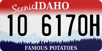 ID license plate 1O6170H