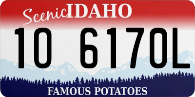 ID license plate 1O6170L
