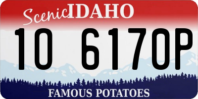 ID license plate 1O6170P