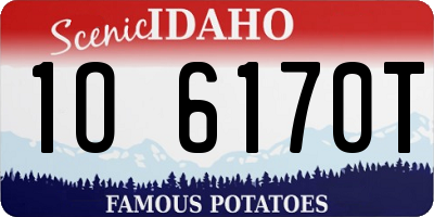ID license plate 1O6170T