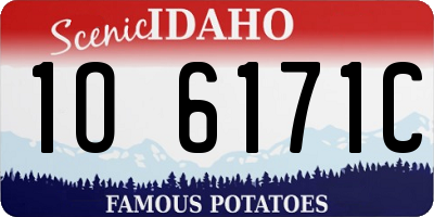 ID license plate 1O6171C