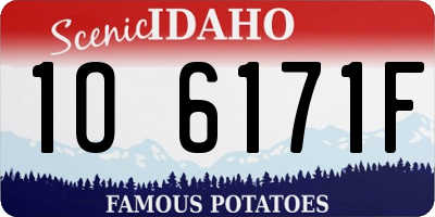 ID license plate 1O6171F