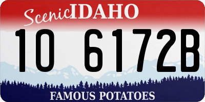 ID license plate 1O6172B
