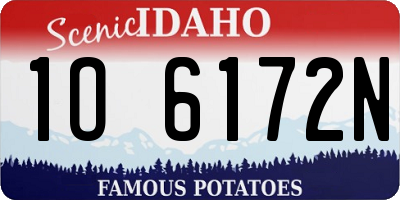 ID license plate 1O6172N