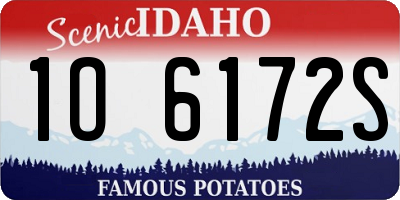 ID license plate 1O6172S