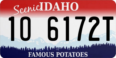 ID license plate 1O6172T
