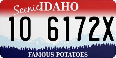 ID license plate 1O6172X