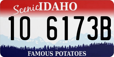 ID license plate 1O6173B