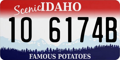 ID license plate 1O6174B
