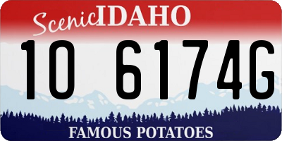 ID license plate 1O6174G