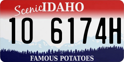 ID license plate 1O6174H