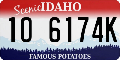 ID license plate 1O6174K