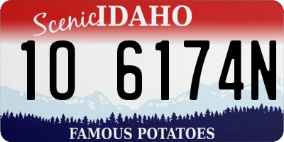 ID license plate 1O6174N