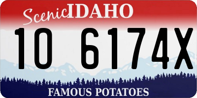 ID license plate 1O6174X