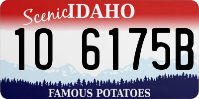 ID license plate 1O6175B