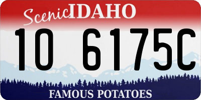 ID license plate 1O6175C