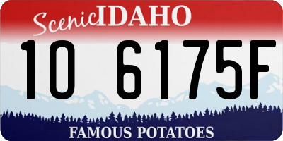 ID license plate 1O6175F
