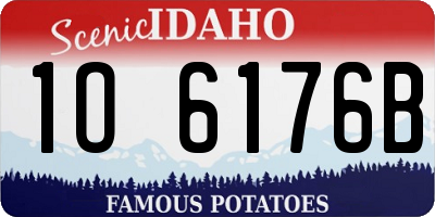 ID license plate 1O6176B