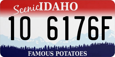 ID license plate 1O6176F