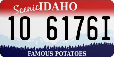 ID license plate 1O6176I