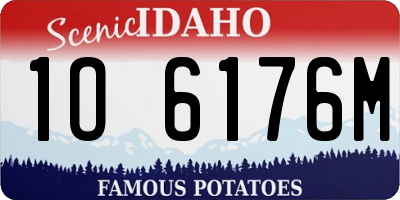 ID license plate 1O6176M