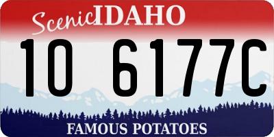 ID license plate 1O6177C