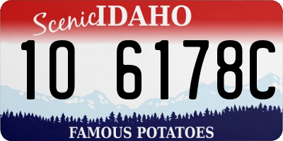 ID license plate 1O6178C